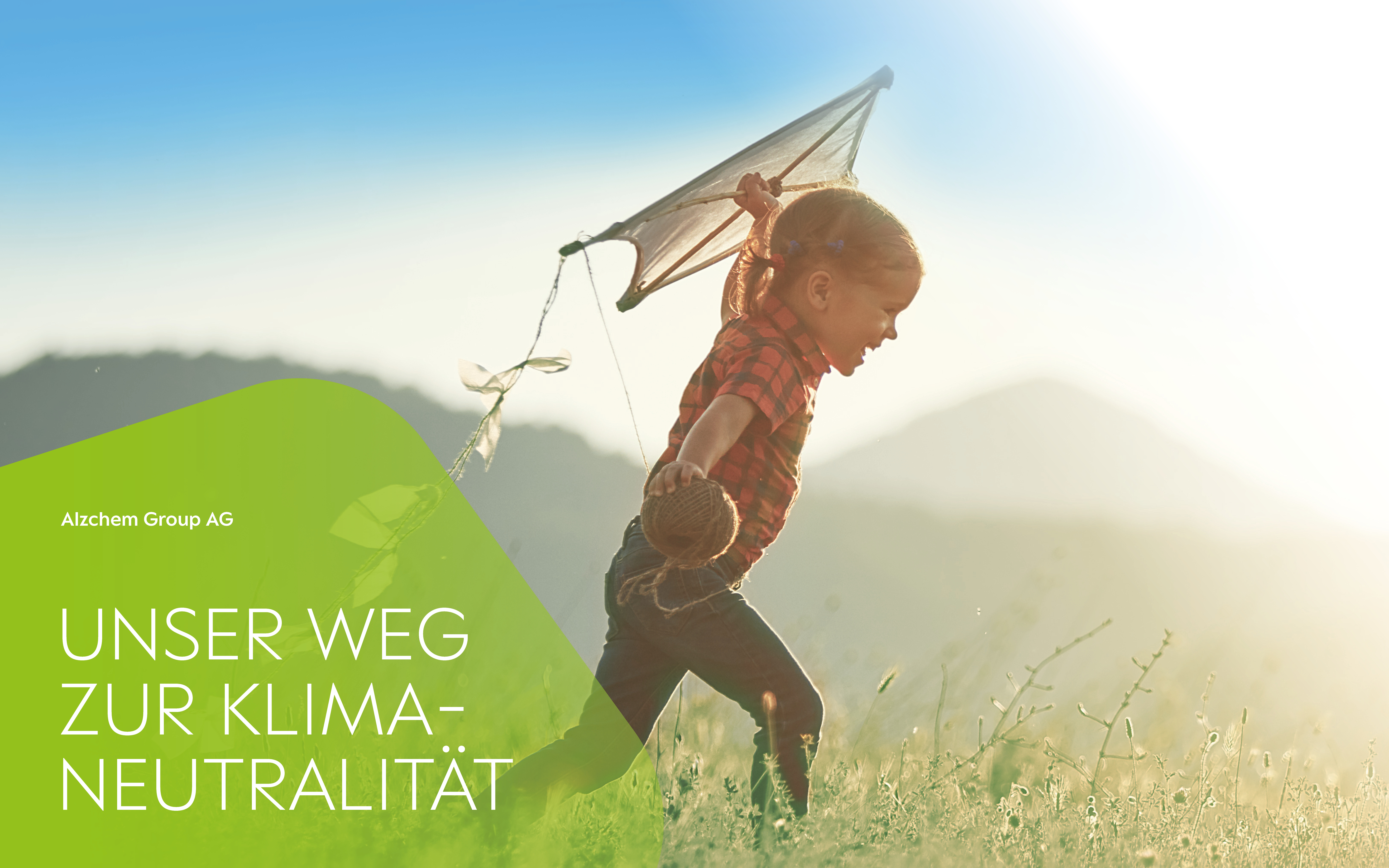 Klimafahrplan - Unser Weg zur Klimaneutralität - Kind läuft in den Sonnenuntergang