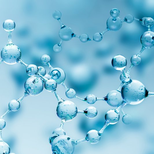 Moleküle blau