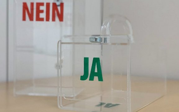 Wahlboxen mit JA und NEIN