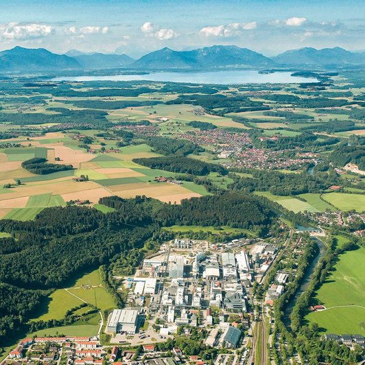 Luftbildaufnahme Chemiepark Trostberg