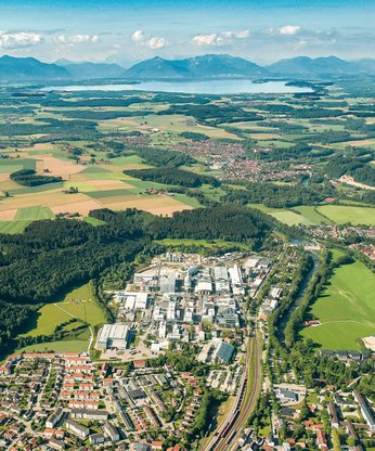 Luftbildaufnahme Chemiepark Trostberg
