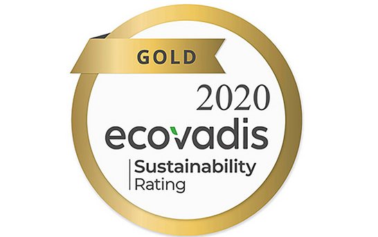 2020 Ecovadis Sustainability Rating in Gold