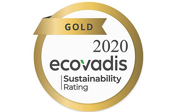 2020 Ecovadis Sustainability Rating in Gold