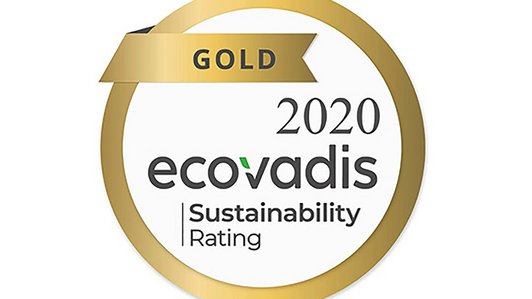 2020 Ecovadis Sustainability Rating in Gold