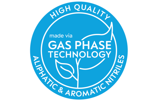 Blaues Logo für die innovative Gasphasen-Technologie von Alzchem