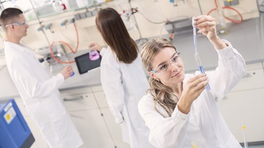 Chemielaboranten im Büro