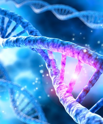 DNA in Blau und Violett rosa