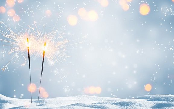 Sternwerfer im Schnee
