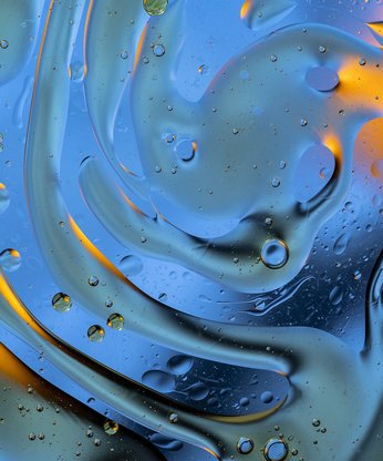 Blau-gelber Farbklecks