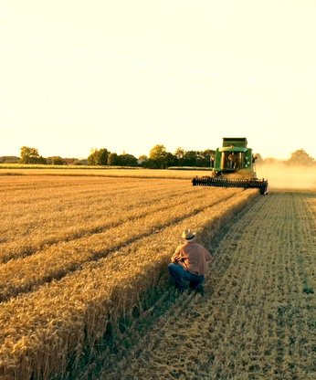 Bauern auf dem Feld Standbild